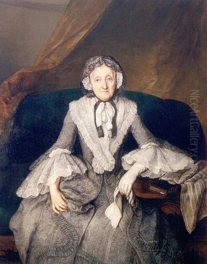 Portrait of an old lady Oil Painting by Joachim Martin Falbe