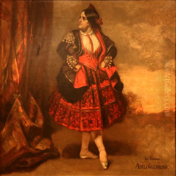 Signora Adela Guerrero, Spaanse danseres Oil Painting by Gustave Courbet