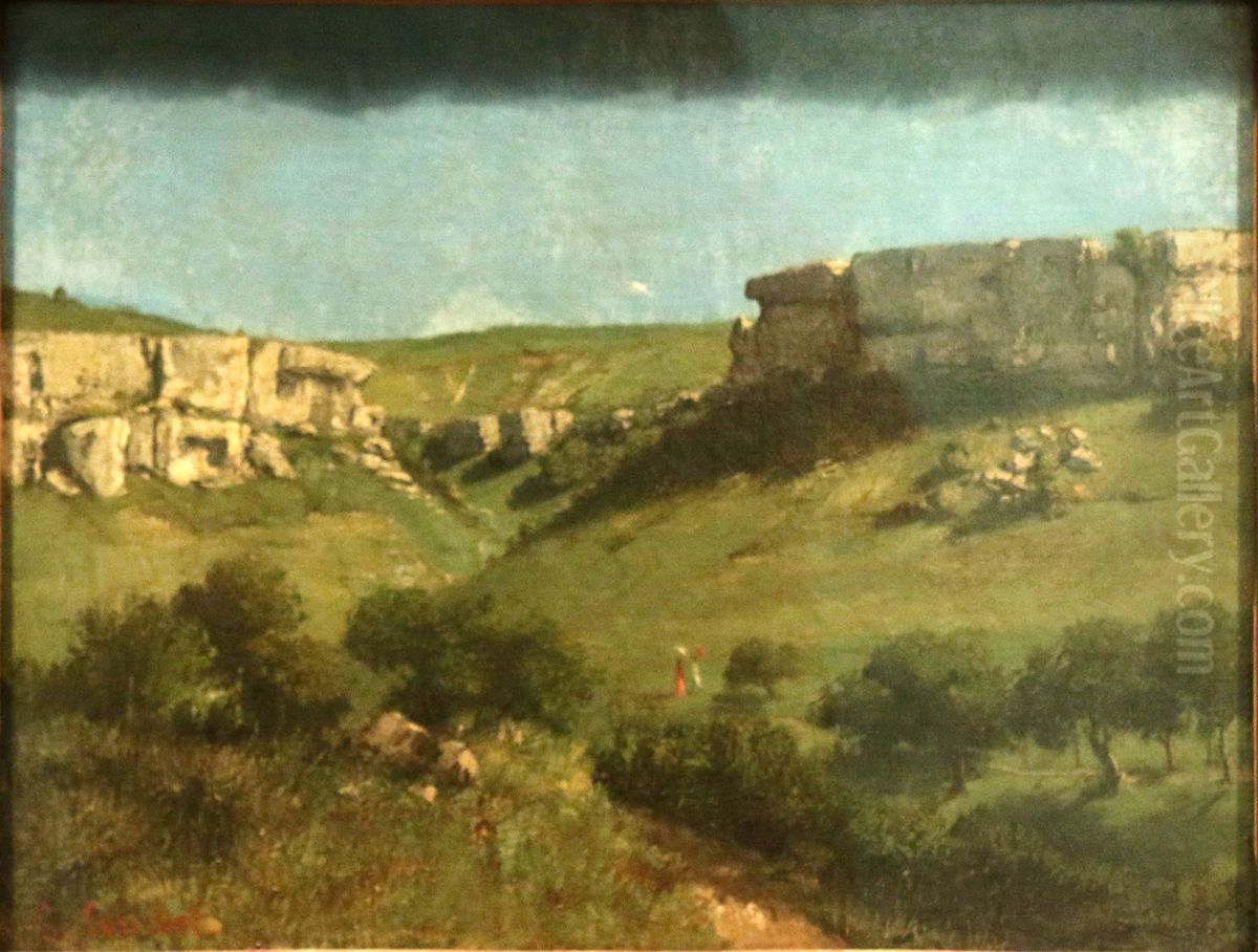 Paysage a Ornans Oil Painting by Gustave Courbet