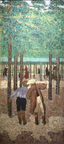Two Schoolchildren Oil Painting by Jean-Edouard Vuillard