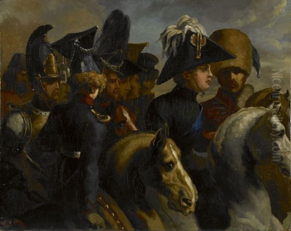 Un prince et son etat-major Oil Painting by Theodore Gericault