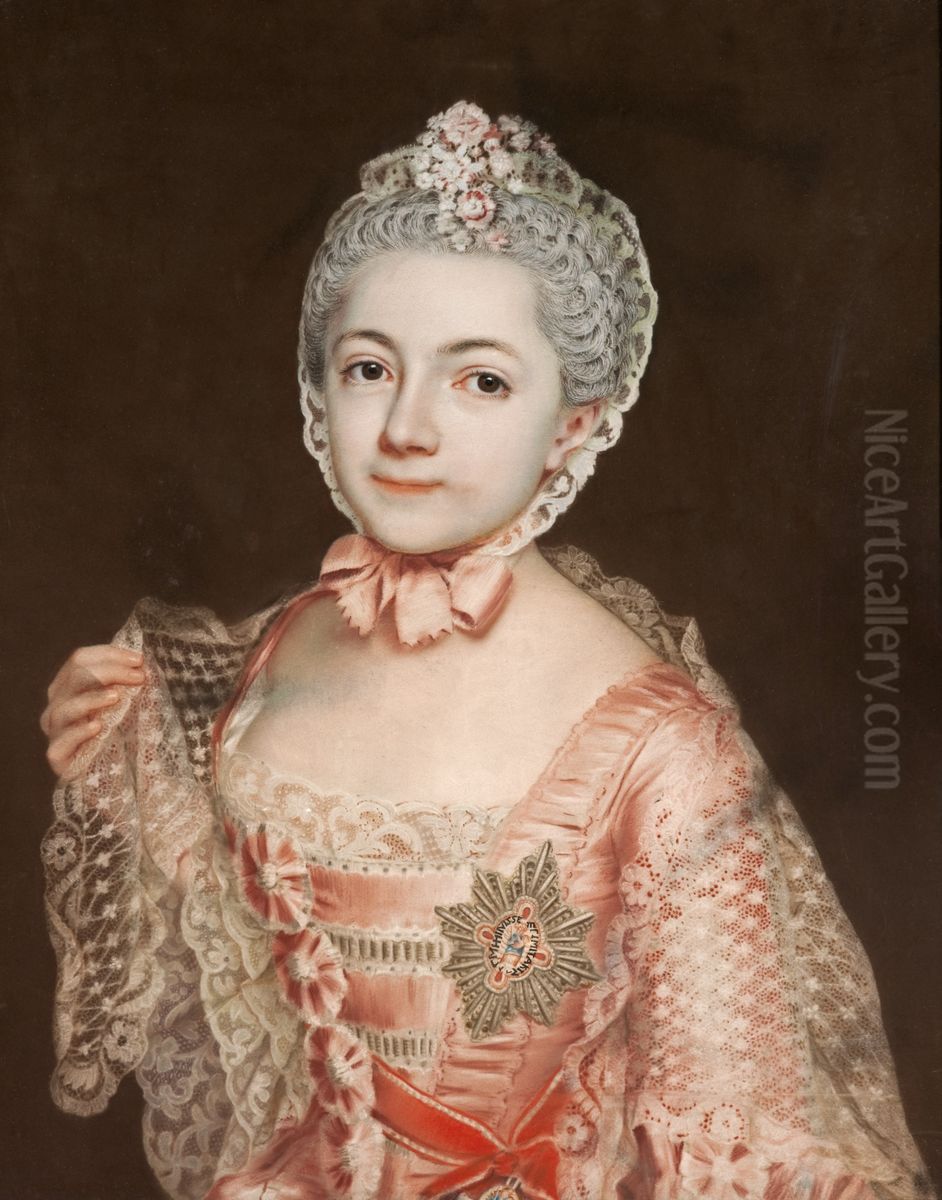 Henrietta Catherine Agnes of Anhalt-Dessau(1744-1799), Dean of Herford Abbey, daughter ofLeopold II, Prince of Anhalt-Dessau Oil Painting by Christoph Friedrich Reinhold Lisiewski