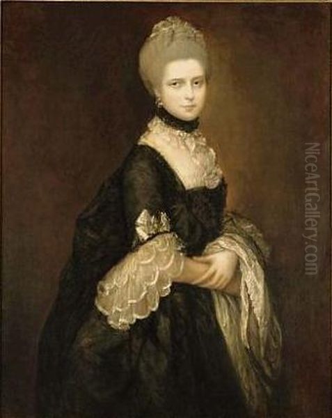 Portrait of Maria Walpole, Countess of Waldegrave, later Duchess of Gloucester (1736-1807) Oil Painting by Thomas Gainsborough