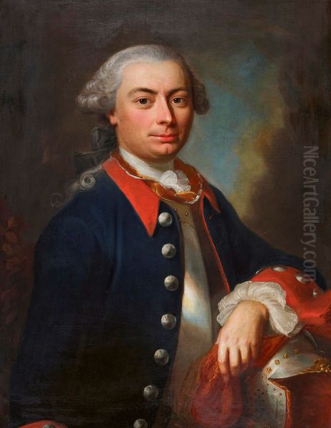 Portrait of Friedrich von Luternau (1727-1797). Oil Painting by Jakob Emanuel Handmann