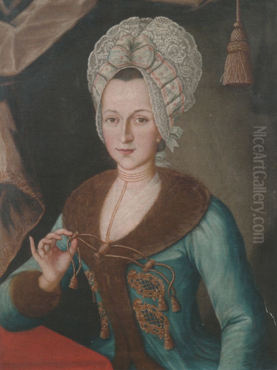 Portrait der Frau Ebner, geborene Schusterschitz Oil Painting by Unidentified painter