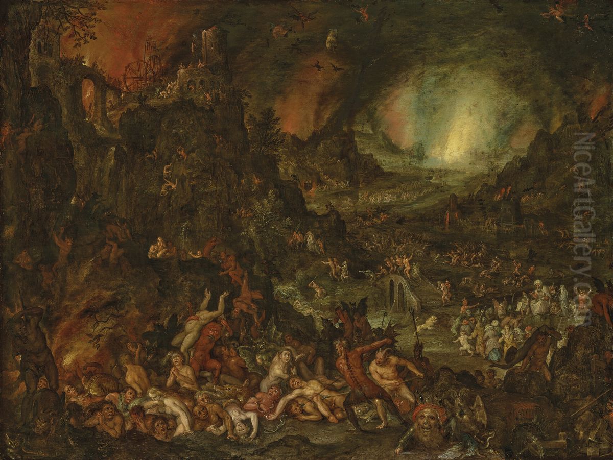 Hell Oil Painting by Jan Brughel