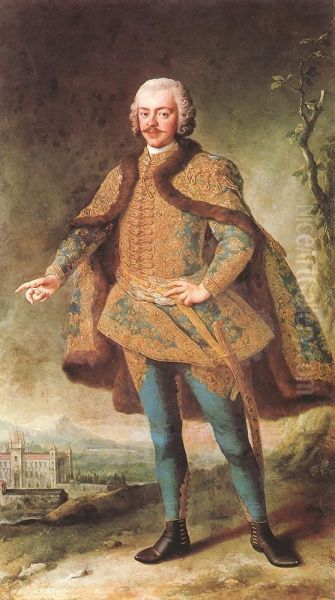 Portrat des Denes Banffy Oil Painting by Martin Van Meytens