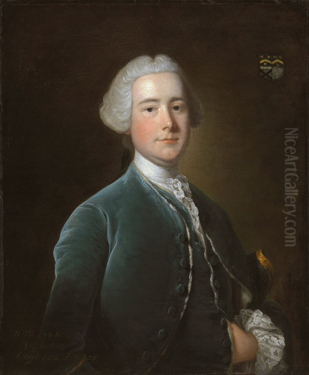Portrait of William Fytche of Bengal (Obijt 1752 AEtait 35) Oil Painting by Thomas Hudson