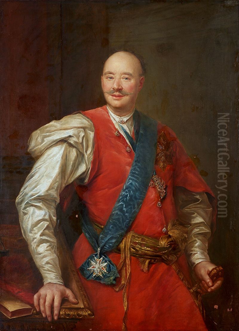 Portret Franciszka Salezego Potockiego Oil Painting by Marcello Bacciarelli