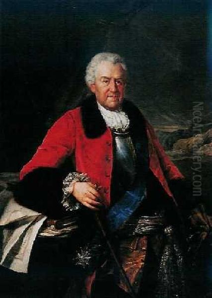 Portrait ofStanislaw Poniatowski (1676-1762) Oil Painting by Marcello Bacciarelli
