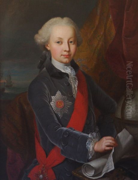 Bildnis Peter Friedrich Ludwig von Holstein-Gottorf. Oil Painting by Jakob Emanuel Handmann