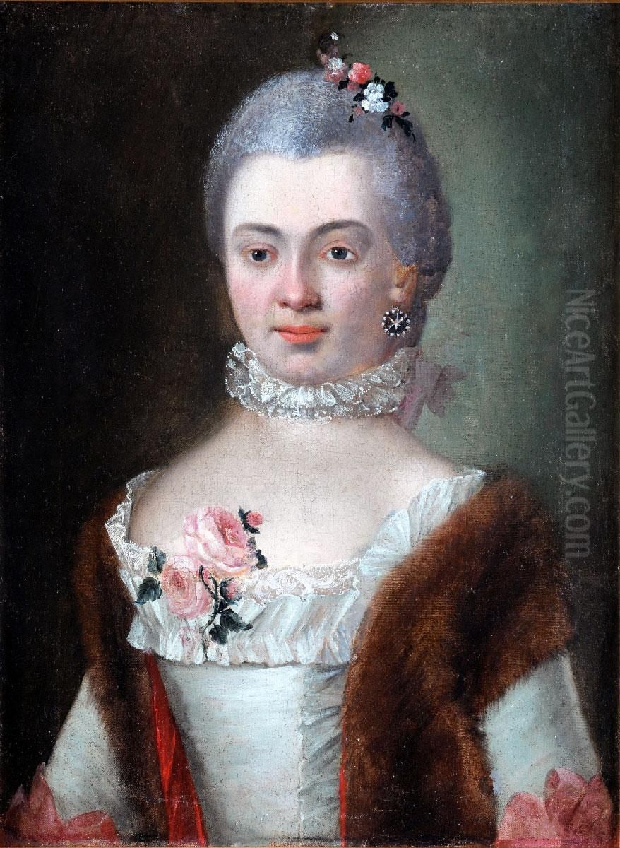 Baroness Stakelberg geb. Baranoff Oil Painting by Michael Ludwig Claus