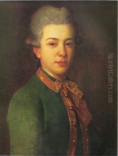 Portrait of Count Nikolay P. Rumyantsev Oil Painting by Fyodor Rokotov