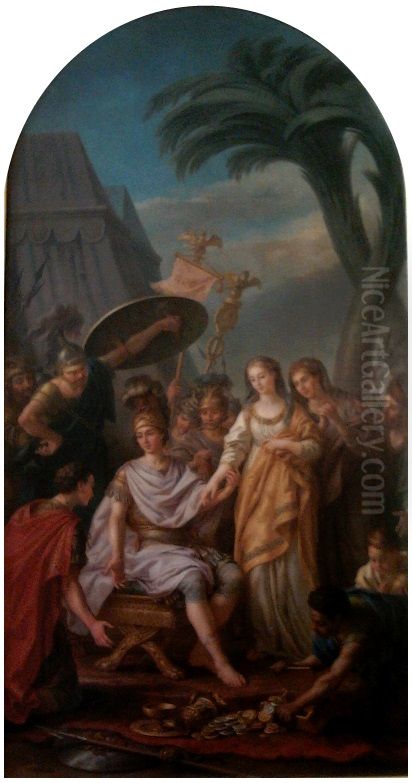 The Continence of Scipio. Oil Painting by Joseph-Marie Vien