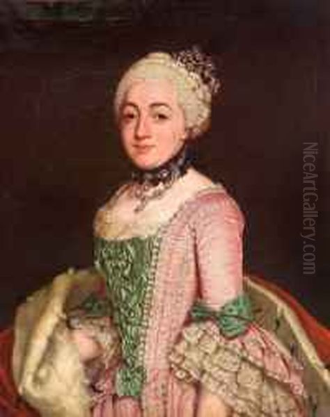 Marie Leopoldine von Anhalt-Dessau (1746-1769), Furstin zur Lippe-Detmold Oil Painting by Christoph Friedrich Reinhold Lisiewski