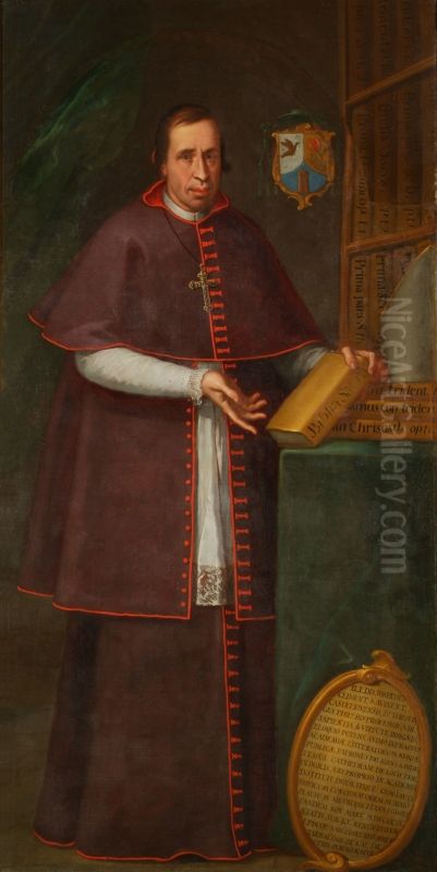 Portrait of Josep Climent i Avinent (1706-1781) Oil Painting by Josep Vergara