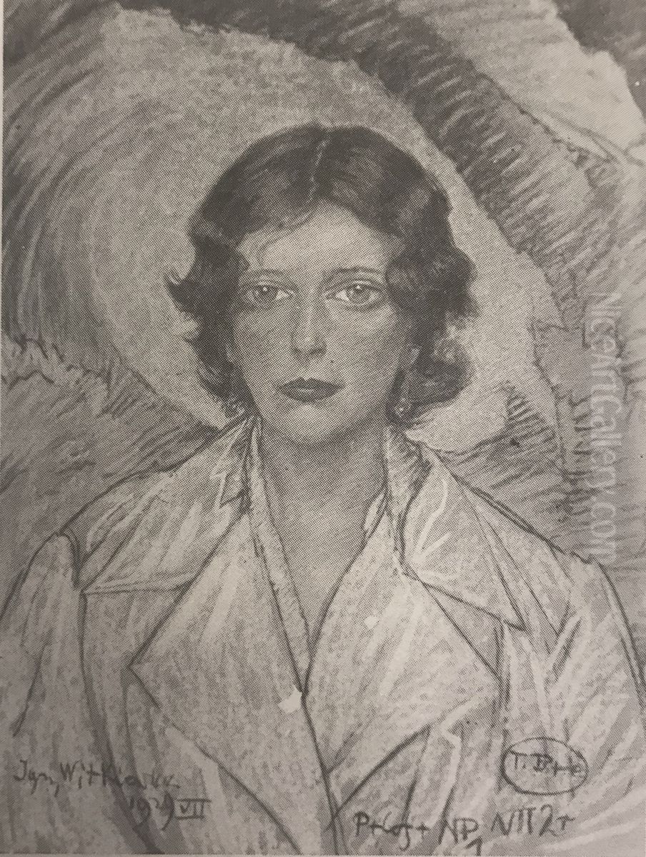 Portret Anieli Jankowiakowny, Oil Painting by Stanislaw Ignacy Witkiewicz (Witkacy)