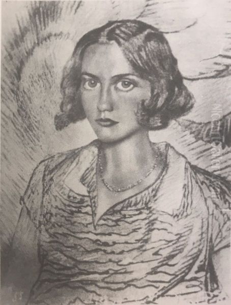 Portret Helutki Jankowiak z domu Kirsch Oil Painting by Stanislaw Ignacy Witkiewicz