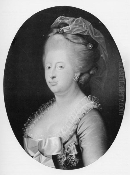 Portrait of Caroline Mathilde Oil Painting by Jens Juel