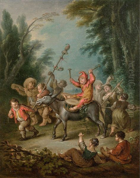 Children's carnival Oil Painting by Francois Eisen
