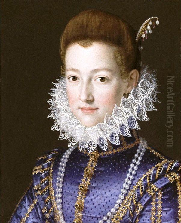Portrait of Donna Faustina Orsini Mattei Oil Painting by Scipione Pulzone