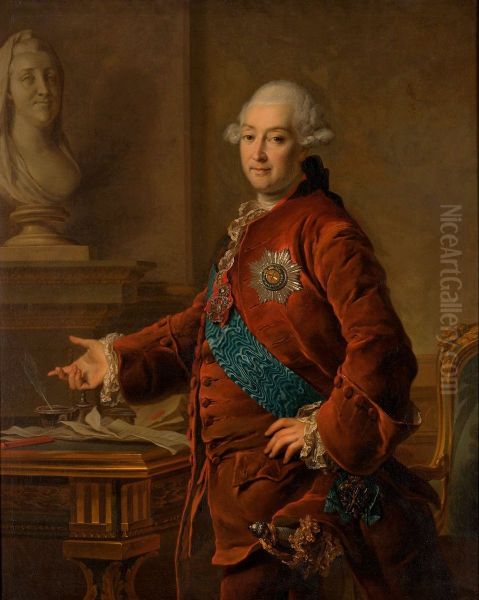 Portrait of Alexandr Mihailovich Golytsyn (1723-1807), vice-chancellor Oil Painting by Dmitry Levitzky