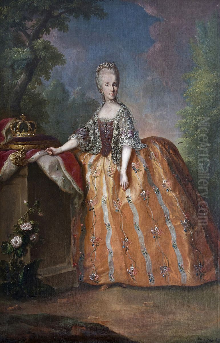 Marie-Louise, imperatrice d'Allemagne (1745-1792) Oil Painting by Anton von Maron