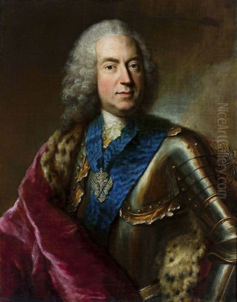 Portrait ofKarl August Rex(1701-1768), politician (Electorate of Saxony) Oil Painting by Georg Desmarees