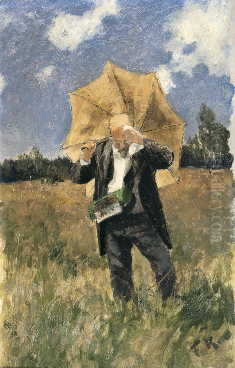 Der Botaniker Oil Painting by Friedrich Kallmorgen