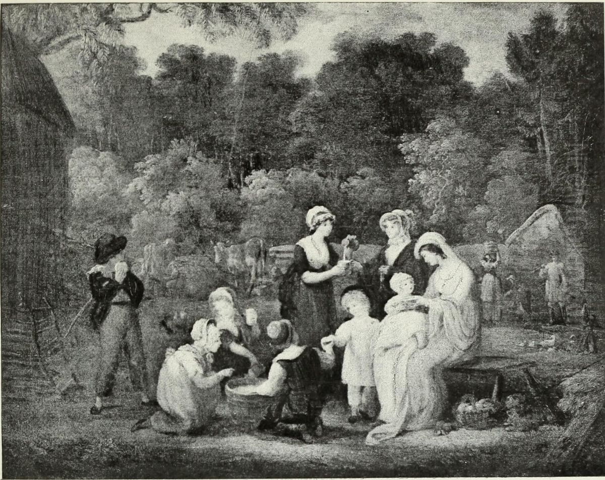 Visit to the Farm Oil Painting by Francis Wheatley