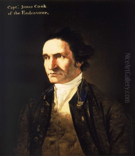 Portrait of James Cook (1728-1779) Oil Painting by William Hodges