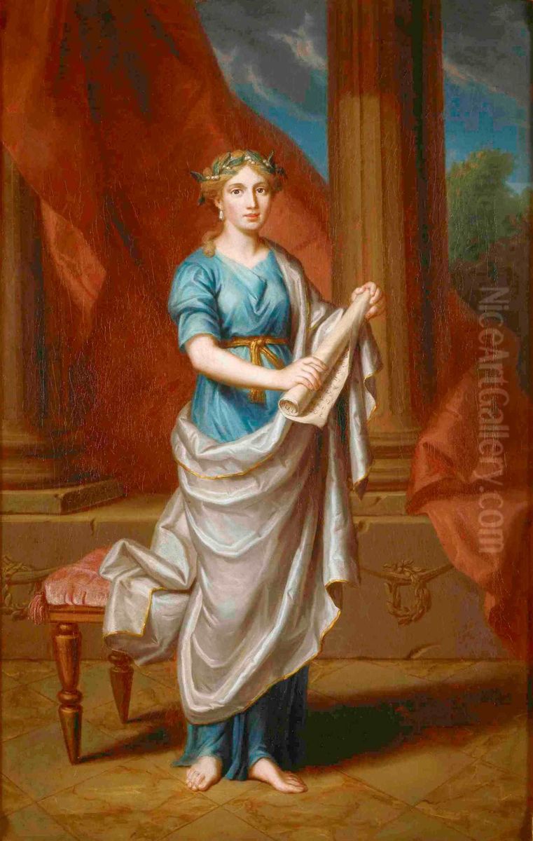 Kalliope (Muse der epischen Dichtung) Oil Painting by Jakob Emanuel Handmann