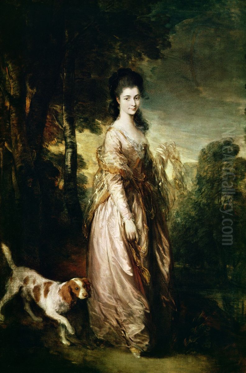 Mrs. Lowndes-Stone Oil Painting by Thomas Gainsborough