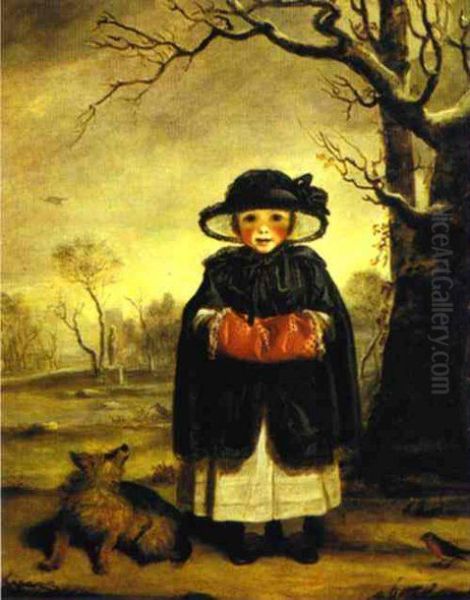 Lady Caroline Scott as 'Winter' Oil Painting by Of Sir Joshua Reynolds
