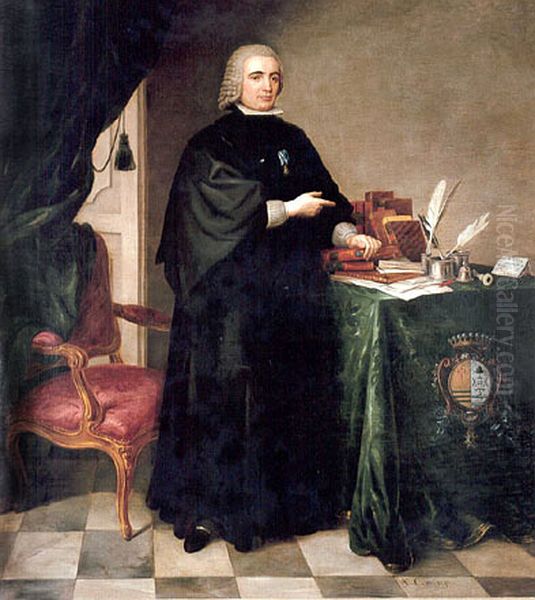 Portrait ofPedro Rodriguez de Campomanes Oil Painting by Antonio Carnicero Y Mancio