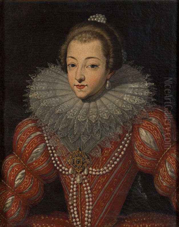 Portrait of Christine of France Oil Painting by Unidentified painter