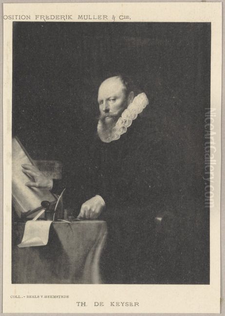 Portrait of Michiel Poppen Oil Painting by Werner van den Valckert