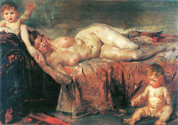 Die Nacktheit Oil Painting by Lovis (Franz Heinrich Louis) Corinth