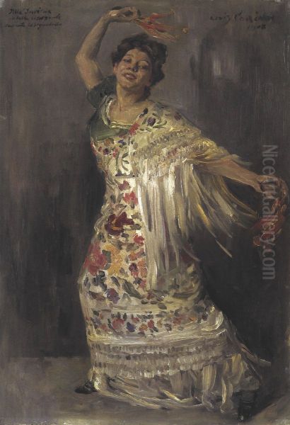 Portrat Tilla Durieux als spanische Tanzerin Oil Painting by Lovis (Franz Heinrich Louis) Corinth