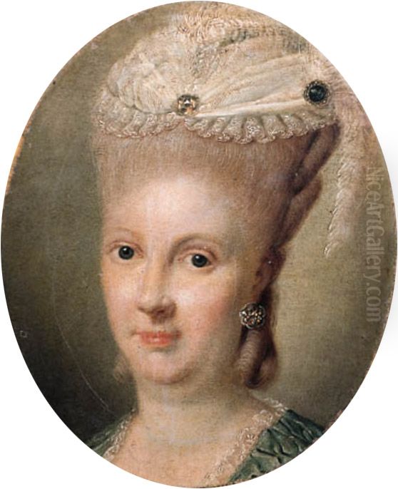 Portrait ofPrincess Louise of Saxe-Gotha-Altenburg(1756-1808), Duchess of Mecklenburg-Schwerin Oil Painting by Georg David Matthieu