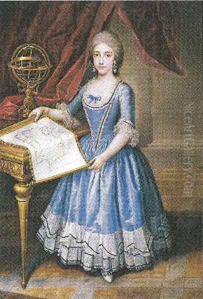 Infanta Maria Amalia of Spain (1779-1798), daughter of Charles IV Oil Painting by Antonio Carnicero Y Mancio