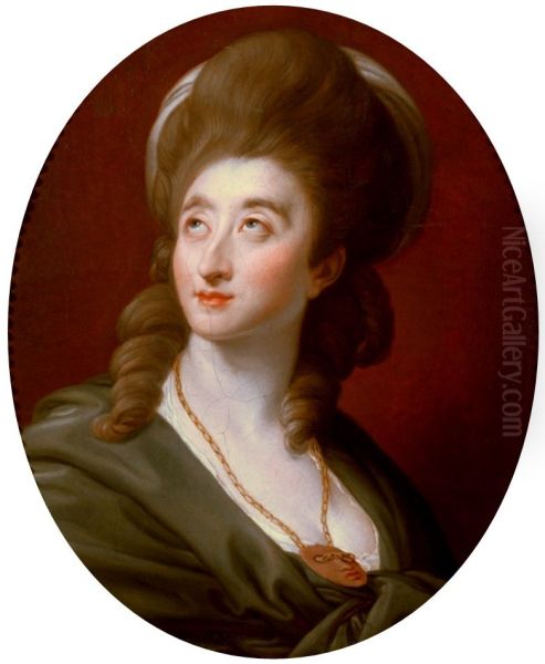 Portrait of Aleksandra Potocka nee Lubomirska as Melpomene. Oil Painting by Pompeo Batoni