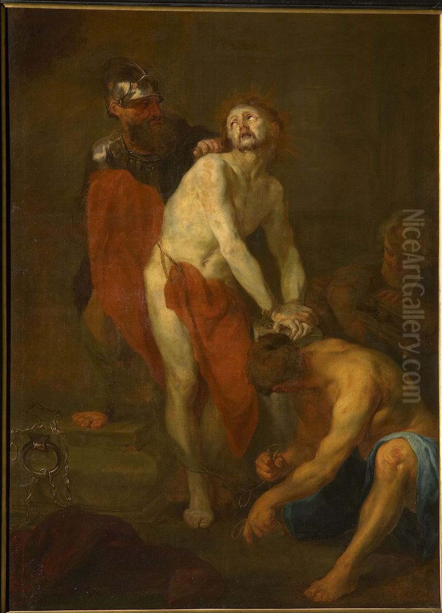 Flagellation of Christ Oil Painting by Lodewijk de Deyster
