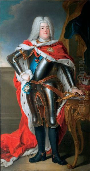 Portrait ofAugust III the Saxon(1696-1763) Oil Painting by Louis de Silvestre