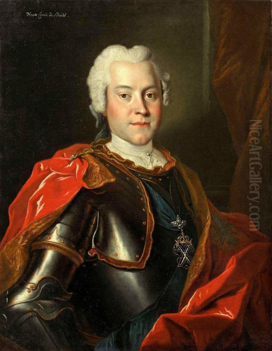 Portrait of Heinrich von Bruhl. Oil Painting by Louis de Silvestre
