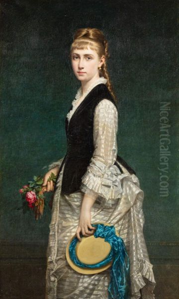 Portrait d'Alice Heine, duchesse de Richelieu, princesse de Monaco Oil Painting by Pierre Auguste Cot