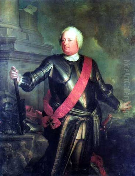 Friedrich Wilhelm I. von Preussen Oil Painting by Francesco Carlo Rusca