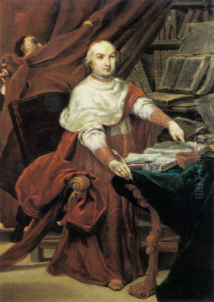 cardinal Prospero Lambertini Oil Painting by Giuseppe Maria Crespi