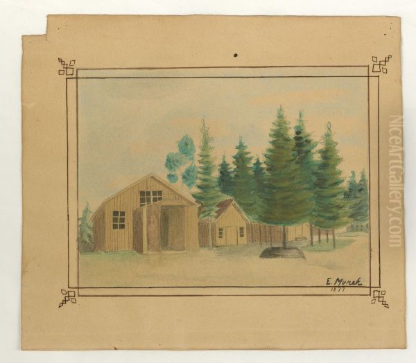 Infirmary at Gardermoen Oil Painting by Edvard Munch