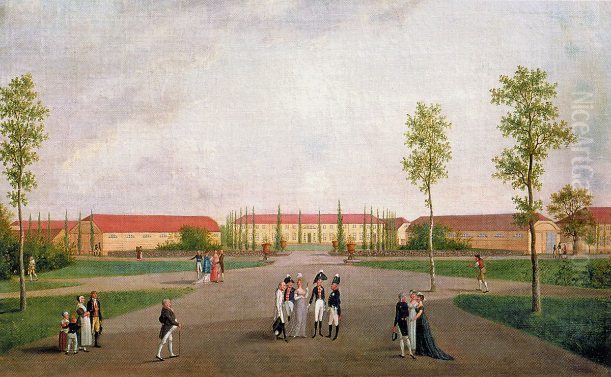 Schloss Paretz Oil Painting by Christoph Franz Hillner